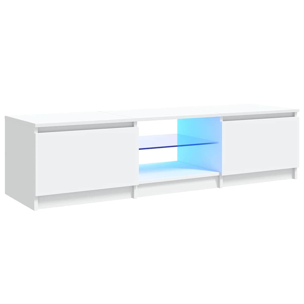 Mueble para TV con luces LED blanco 140x40x36 cm