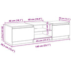 Mueble para TV con luces LED blanco 140x40x36 cm
