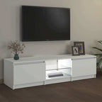 Mueble para TV con luces LED blanco 140x40x36 cm