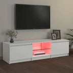 Mueble para TV con luces LED blanco 140x40x36 cm