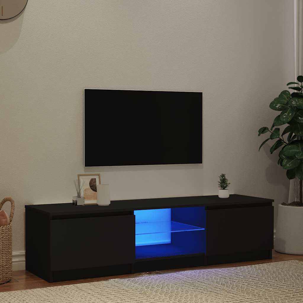 Mueble para TV con luces LED blanco 100x30x30 cm