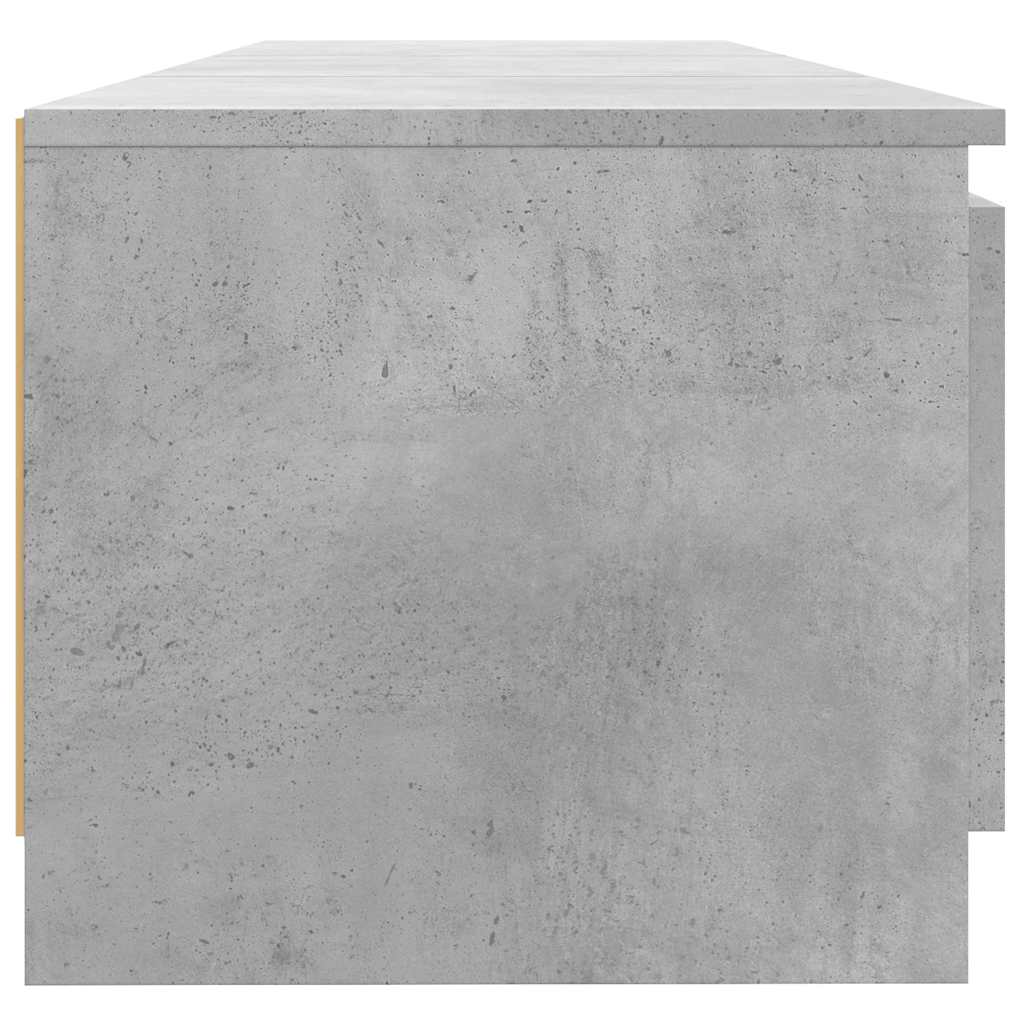 Mueble de TV con luces LED gris hormigón 140x40x36 cm