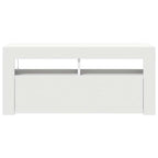 Mueble de TV con luces LED blanco 90x35x40 cm