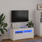 Mueble de TV con luces LED blanco 90x35x40 cm