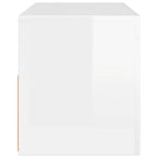 Mueble de TV con luces LED blanco brillante 90x35x40 cm