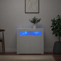 Aparador con luces LED blanco 115,5x30x75 cm