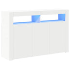 Aparador con luces LED blanco 115,5x30x75 cm