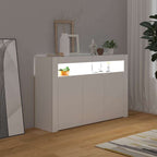 Aparador con luces LED blanco 115,5x30x75 cm