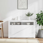 Aparador con luces LED blanco 115,5x30x75 cm