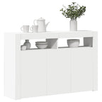 Aparador con luces LED blanco 115,5x30x75 cm