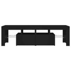 Mueble de TV con luces LED negro 140x36,5x40 cm
