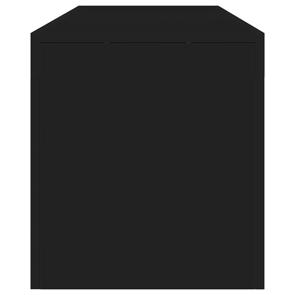 Mueble de TV con luces LED negro 140x36,5x40 cm