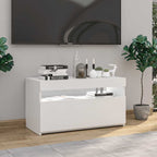 Mueble de TV con luces LED blanco 75x35x40 cm