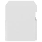 Mueble de TV con luces LED blanco 75x35x40 cm