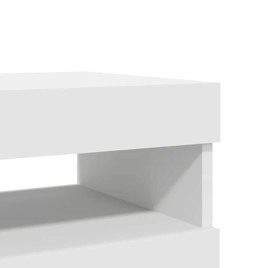 Muebles de TV con luces LED 2 uds blanco 60x35x40 cm