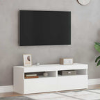 Muebles de TV con luces LED 2 uds blanco 60x35x40 cm