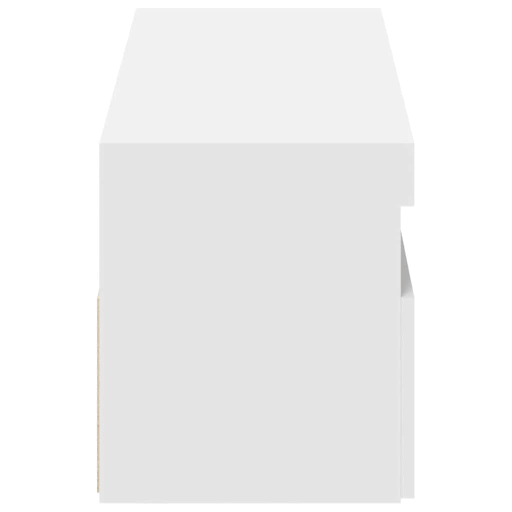 Muebles de TV con luces LED 2 uds blanco 60x35x40 cm
