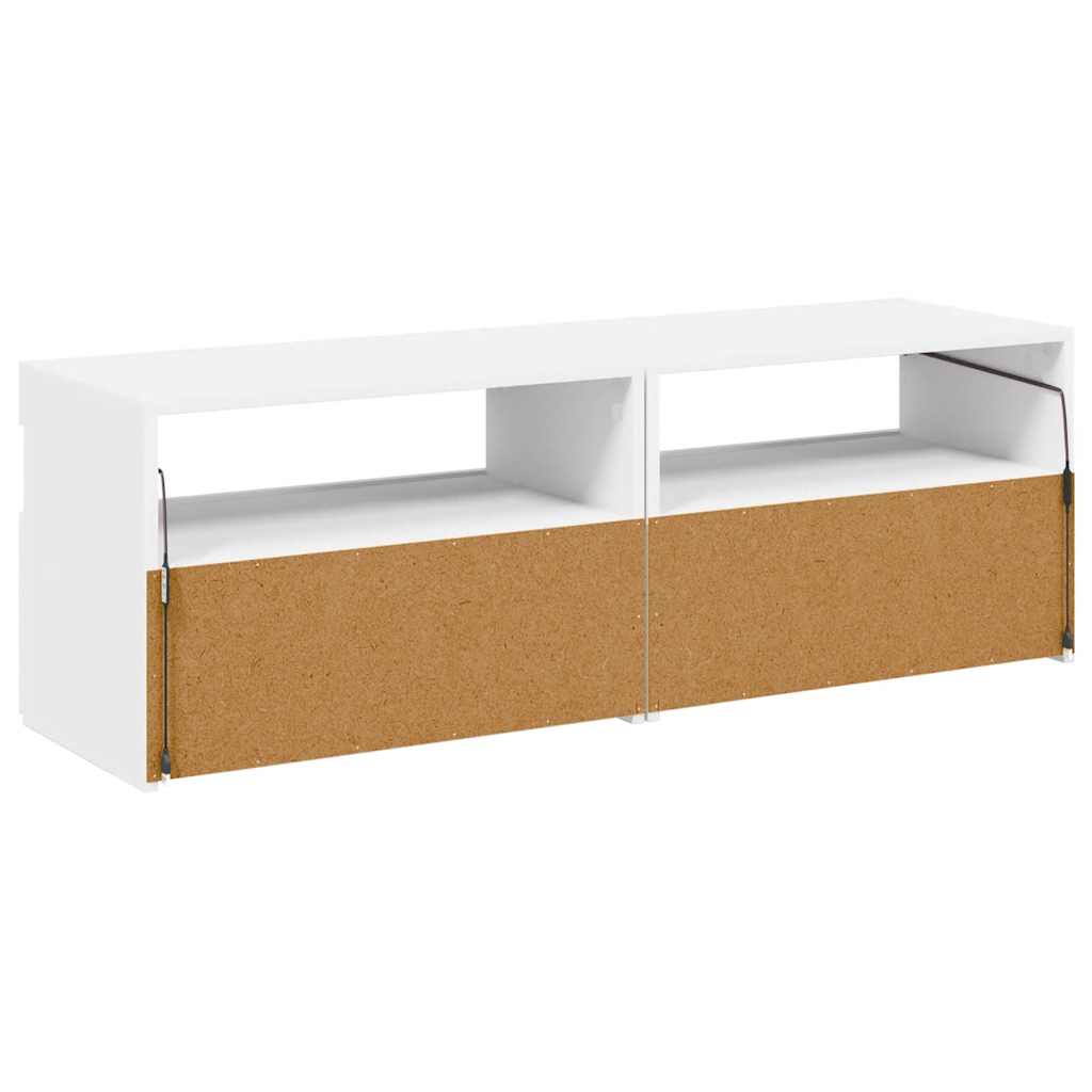 Muebles de TV con luces LED 2 uds blanco 60x35x40 cm