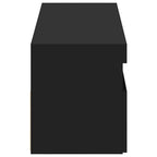 Muebles de TV con luces LED 2 uds negro 60x35x40 cm