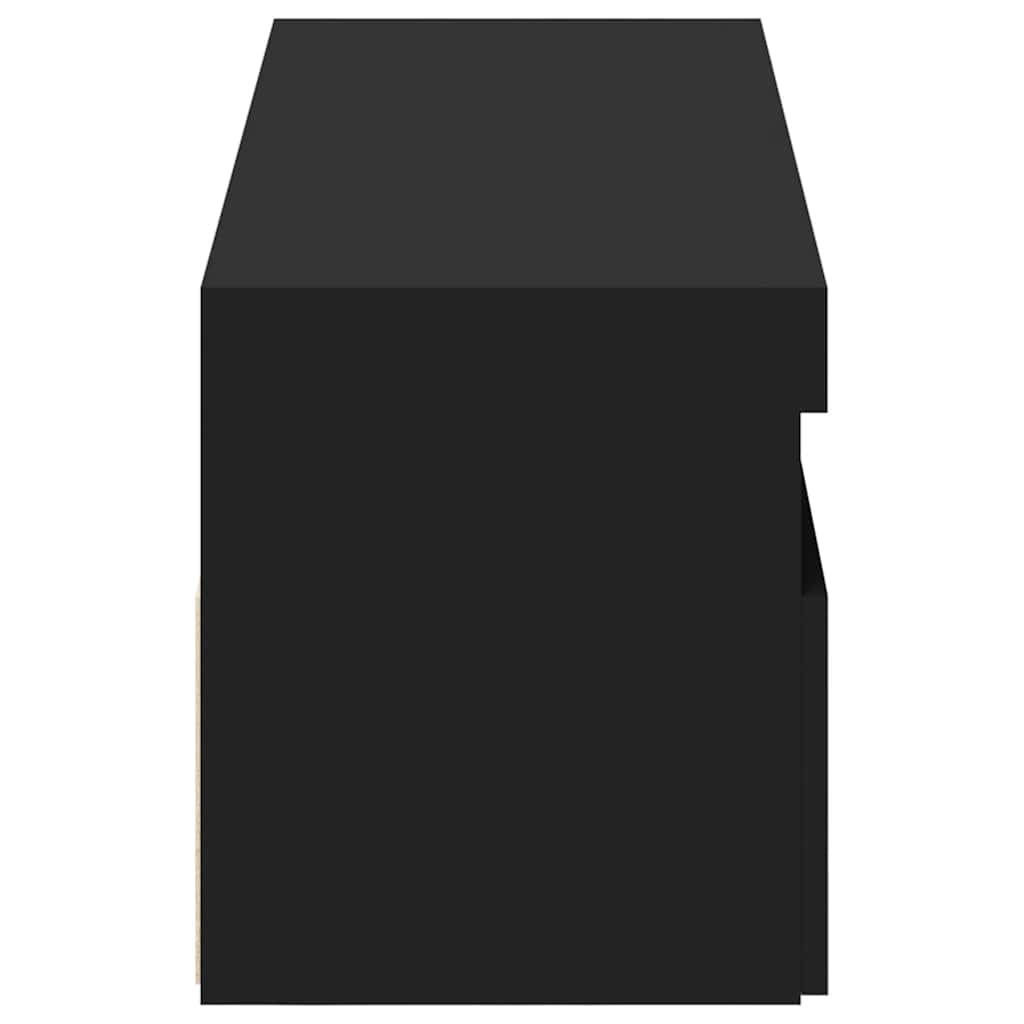 Muebles de TV con luces LED 2 uds negro 60x35x40 cm