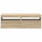 Muebles para TV con luces LED 2 uds roble Sonoma 60x35x40 cm
