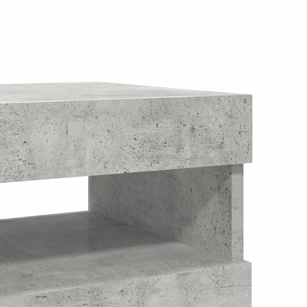 Muebles de TV con luces LED 2 uds gris hormigón 60x35x40 cm