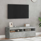 Muebles de TV con luces LED 2 uds gris hormigón 60x35x40 cm