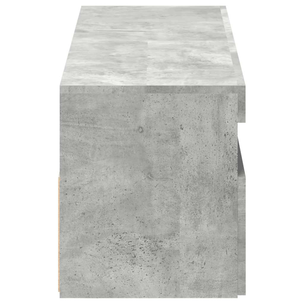 Muebles de TV con luces LED 2 uds gris hormigón 60x35x40 cm