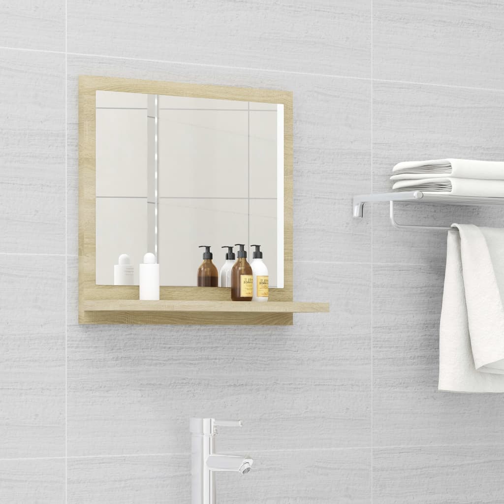 Espejo de baño contrachapada blanco brillo 100x10,5x37 cm