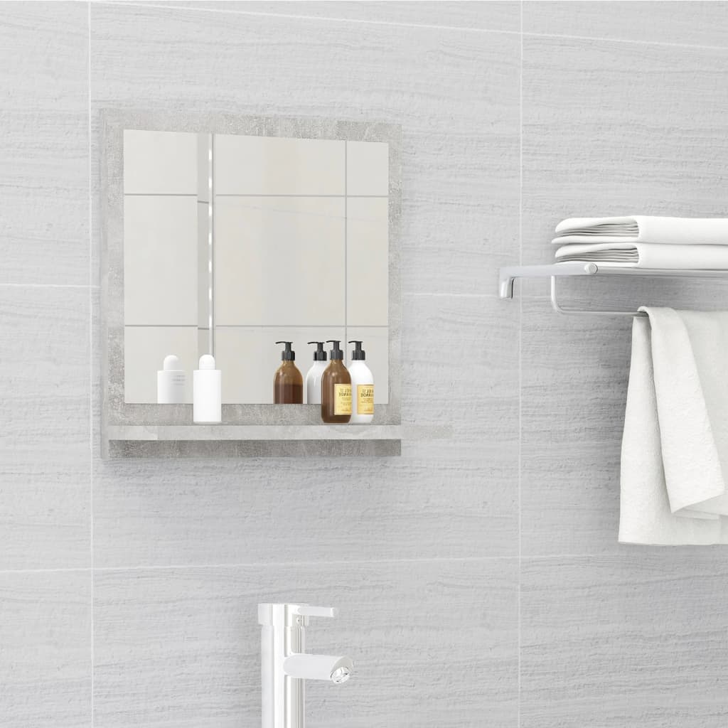 Espejo de baño contrachapada blanco brillo 100x10,5x37 cm