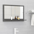 Espejo de baño contrachapada blanco brillo 100x10,5x37 cm