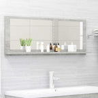 Espejo de baño contrachapada blanco brillo 100x10,5x37 cm