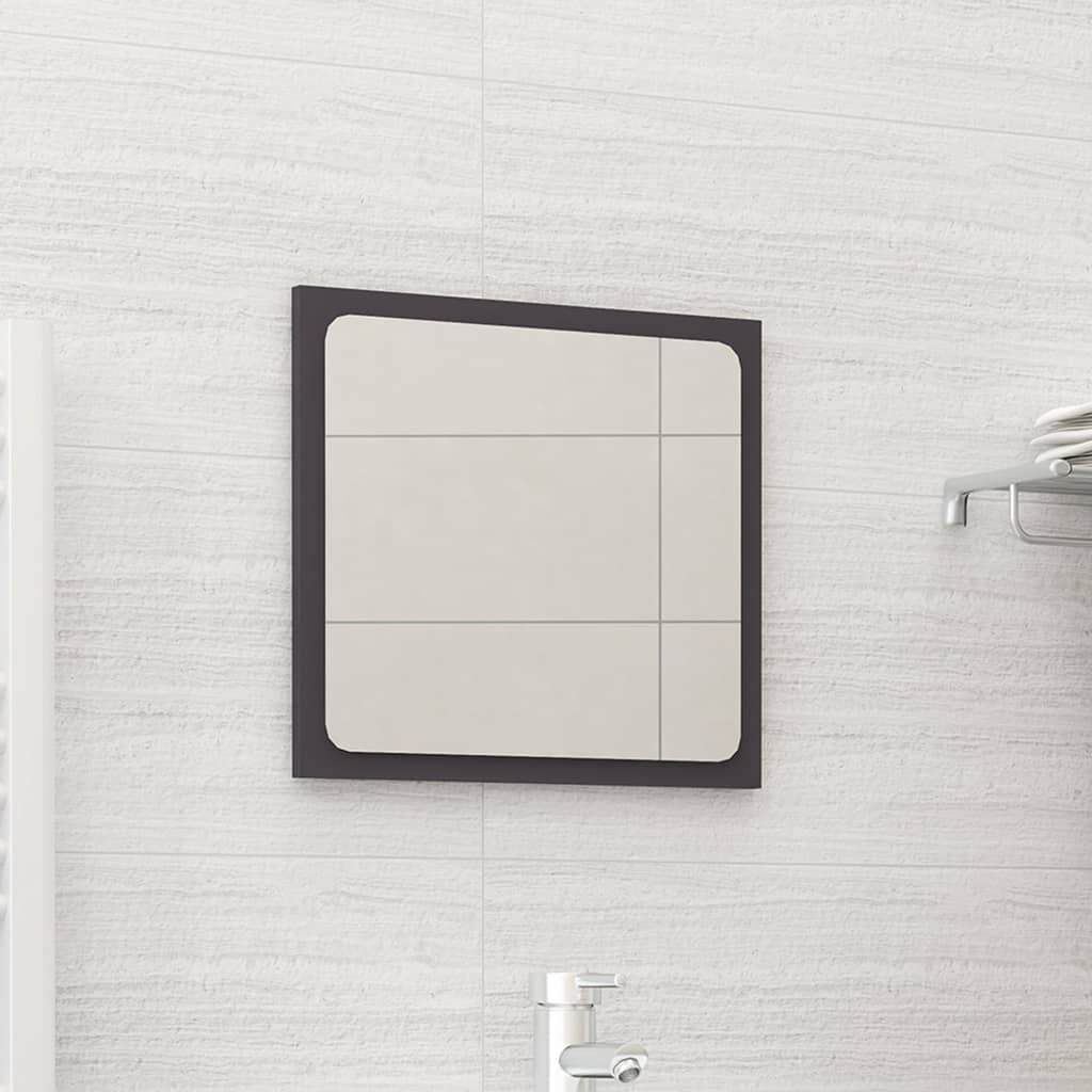 Espejo de baño contrachapada blanco brillo 100x10,5x37 cm