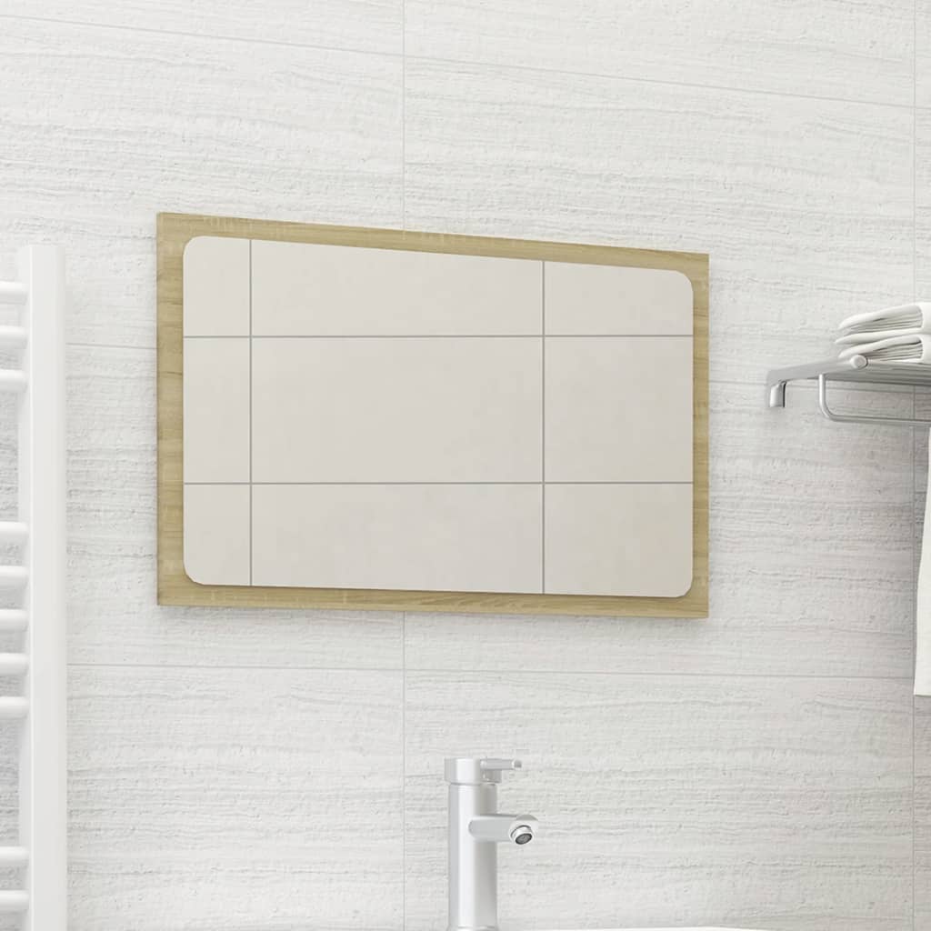 Espejo de baño contrachapada blanco brillo 100x10,5x37 cm