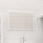 Espejo de baño contrachapada blanco brillo 100x10,5x37 cm