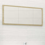Espejo de baño contrachapada blanco brillo 100x10,5x37 cm