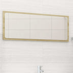 Espejo de baño contrachapada blanco brillo 100x10,5x37 cm