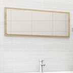 Espejo de baño contrachapada blanco brillo 100x10,5x37 cm
