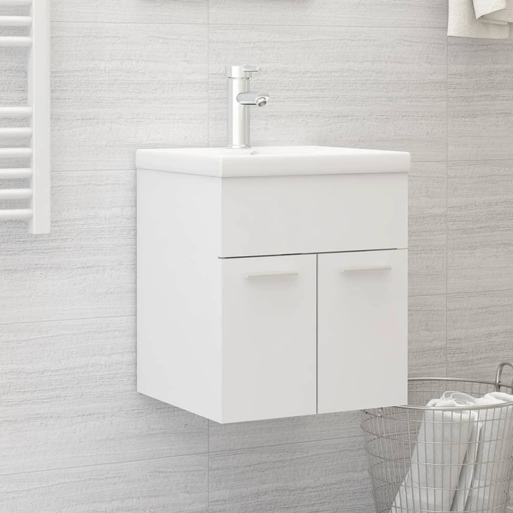 Armario lavabo madera contrachapada roble Sonoma 80x38,5x45cm