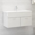 Armario lavabo madera contrachapada roble Sonoma 80x38,5x45cm
