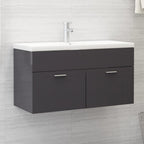 Armario lavabo madera contrachapada roble Sonoma 80x38,5x45cm