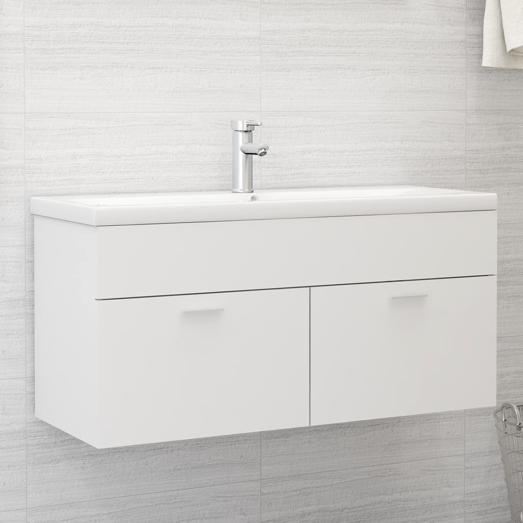 Armario lavabo madera contrachapada roble Sonoma 80x38,5x45cm