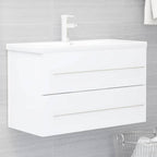 Armario lavabo madera contrachapada roble Sonoma 80x38,5x45cm