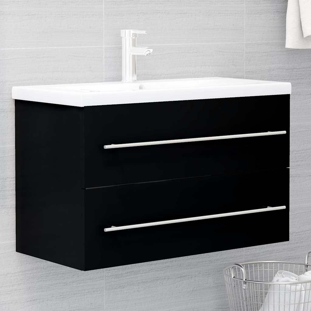 Armario lavabo madera contrachapada roble Sonoma 80x38,5x45cm