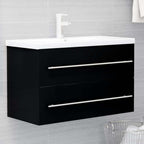 Armario lavabo madera contrachapada roble Sonoma 80x38,5x45cm