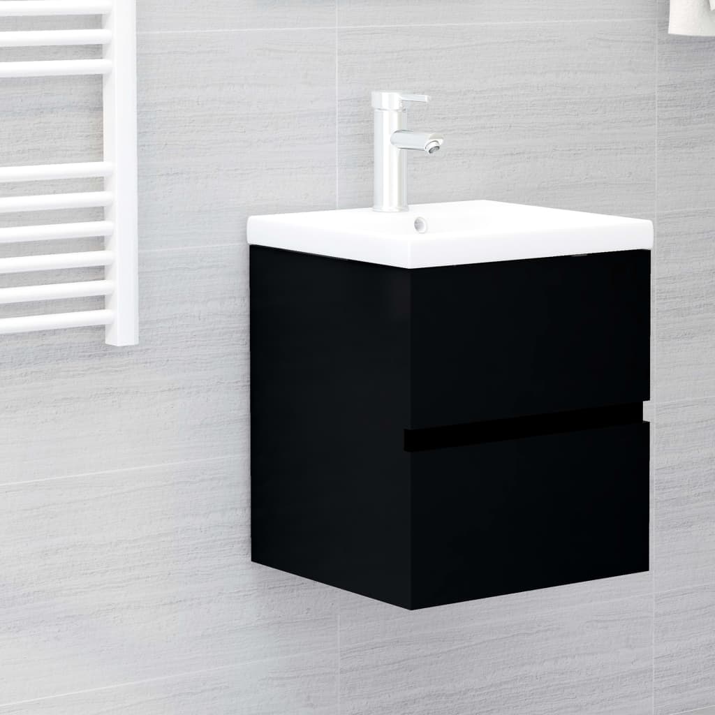 Armario lavabo madera contrachapada roble Sonoma 80x38,5x45cm