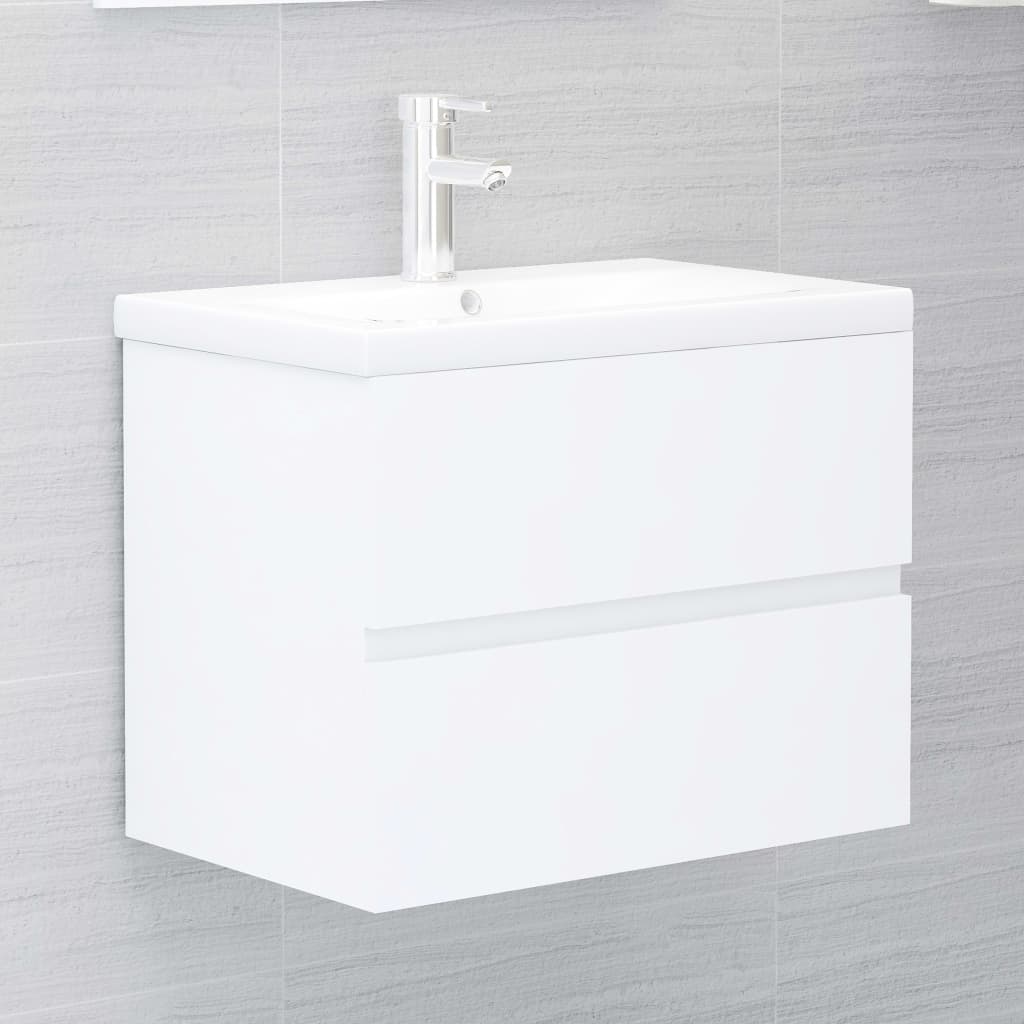 Armario lavabo madera contrachapada roble Sonoma 80x38,5x45cm