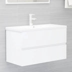 Armario lavabo madera contrachapada roble Sonoma 80x38,5x45cm