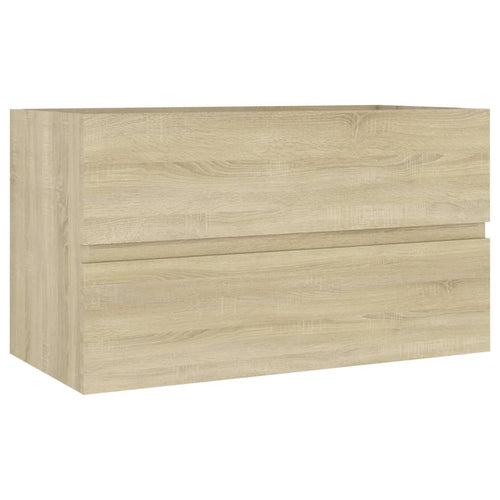 Sonoma Oak Plywood Sink Cabinet 80x38.5x45cm