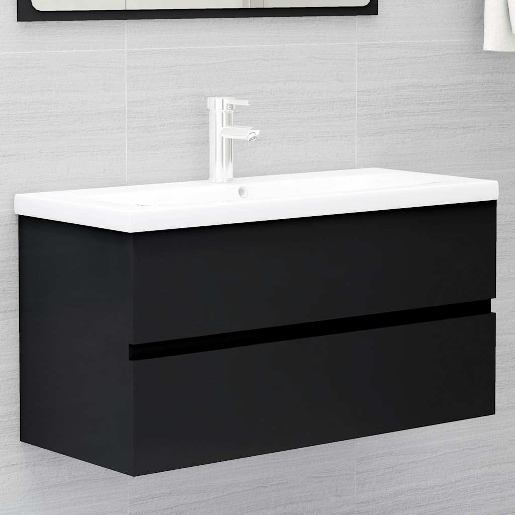 Armario lavabo madera contrachapada roble Sonoma 80x38,5x45cm